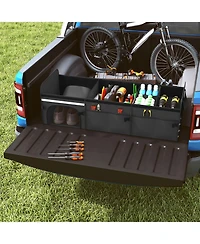 Sugift 18 Gallon Car Trunk Organizer with Lid and Three Compartments