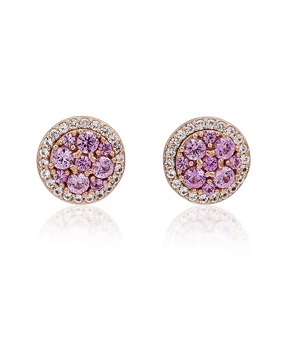 Suzy Levian New York Cubic Zirconia Cluster Halo Stud Earrings