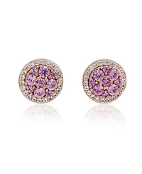 Suzy Levian New York Cubic Zirconia Cluster Halo Stud Earrings