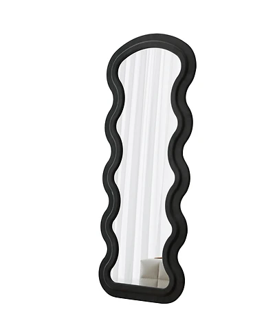 Busdays Full Length Wave Floor Mirror Flannel Design for Bedroom Living Room Hanging or Wall Leaning