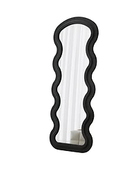 Busdays Full Length Wave Floor Mirror Flannel Design for Bedroom Living Room Hanging or Wall Leaning