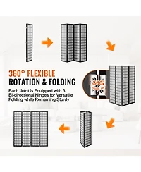 Sugift Room Divider, 4 Panel Japanese Folding Privacy Screen, Indoor Partition