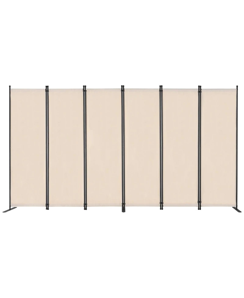 Sugift Room Divider, 6 Panel Folding Privacy Screen for Room Separation