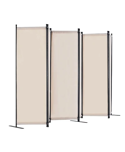 Sugift Room Divider, 6 Panel Folding Privacy Screen for Room Separation