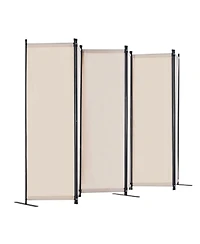 Sugift Room Divider, 6 Panel Folding Privacy Screen for Room Separation