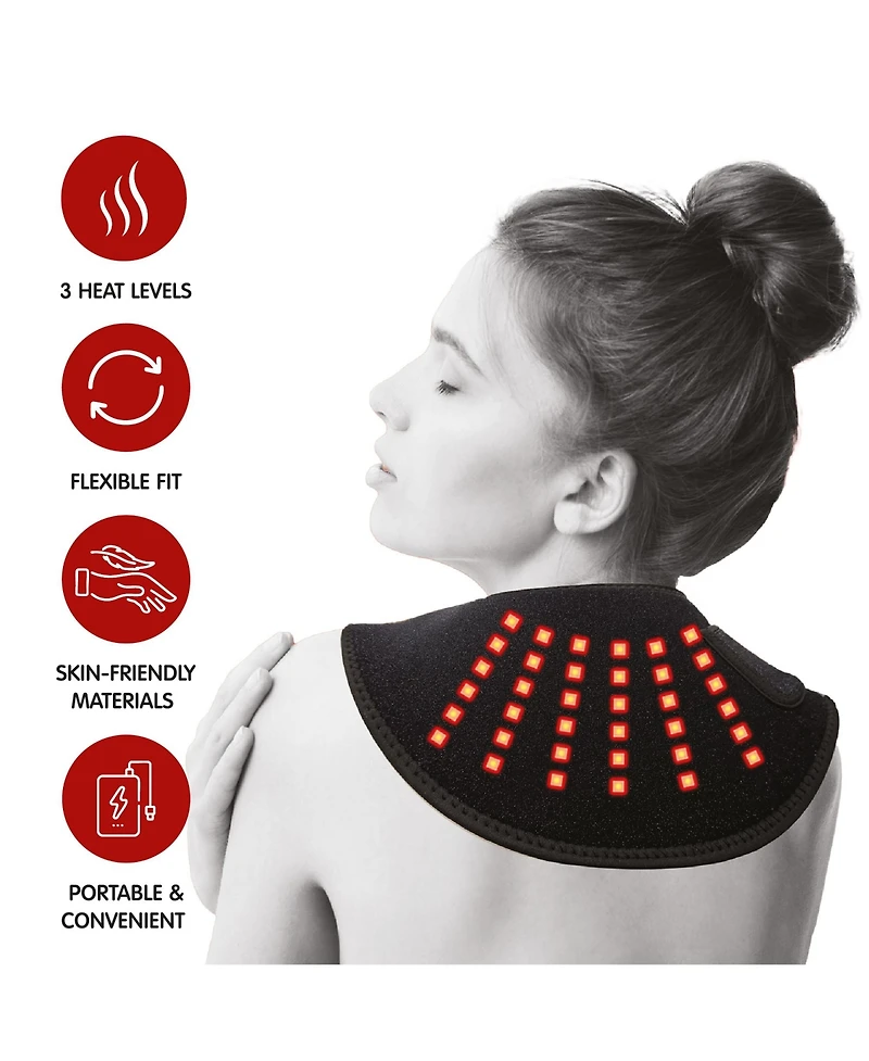 Pursonic Ultimate Recovery and Radiance: Red Light Therapy Neck Wrap and 7-in-1 Led Face Mask