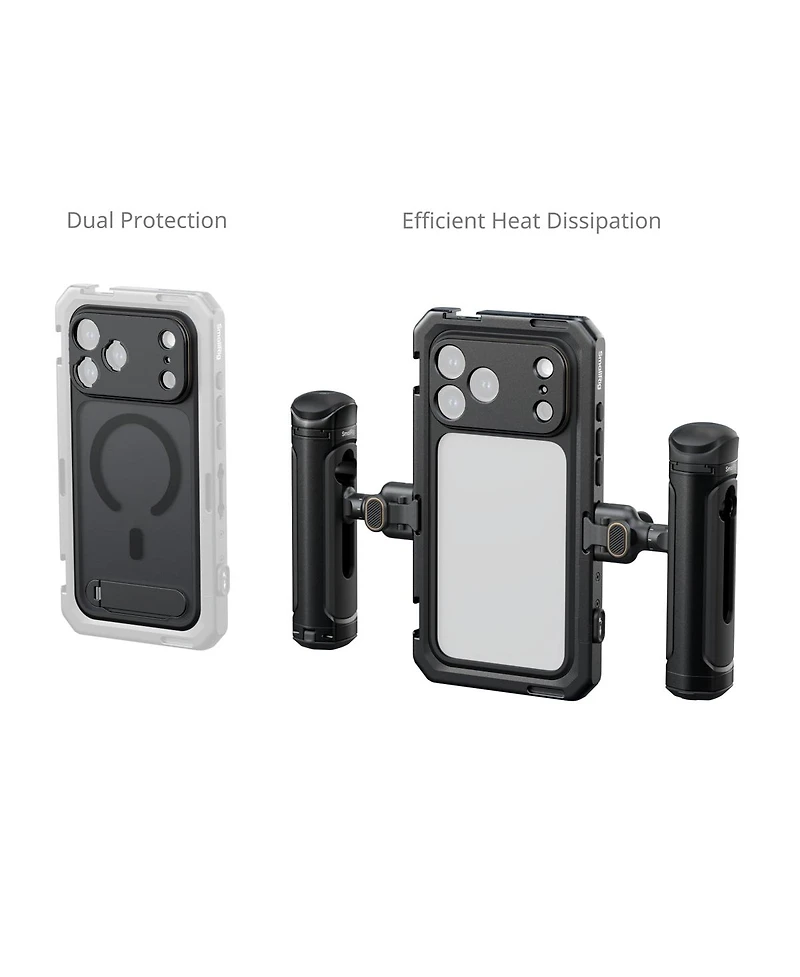 SmallRig Dual Handheld Mobile Video Cage Kit for iPhone 17 Pro