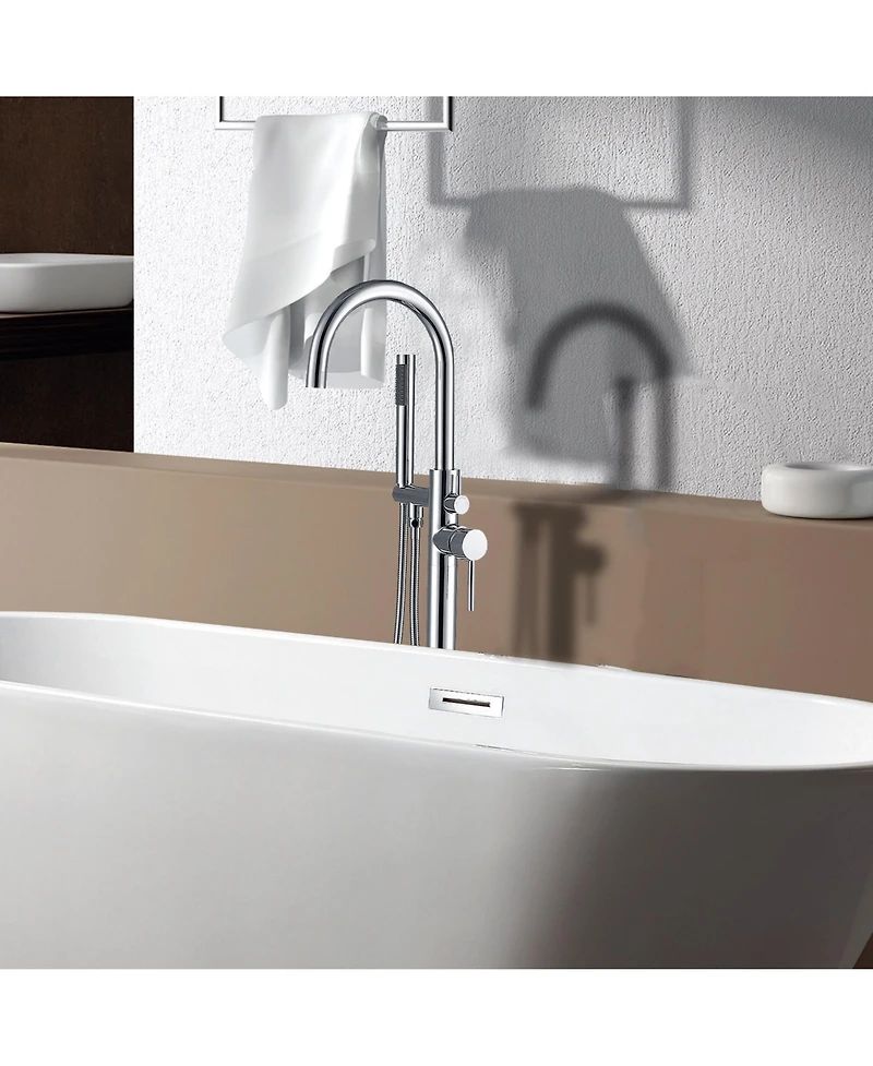 Busdays Freestanding Bathtub Faucet with Hand Shower
