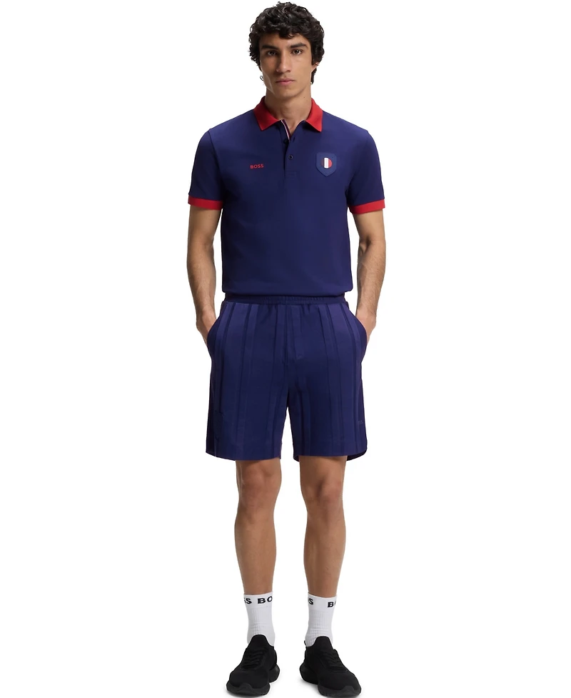 Boss by Hugo Men's Paddy France Country Flag Trim Polo Shirt