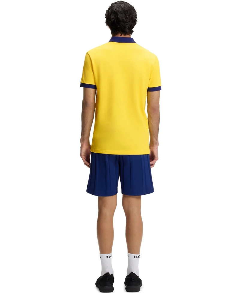 Boss by Hugo Men's Paddy Colombia Country Flag Trim Polo Shirt