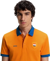 Boss by Hugo Men's Paddy Netherlands Country Flag Trim Polo Shirt