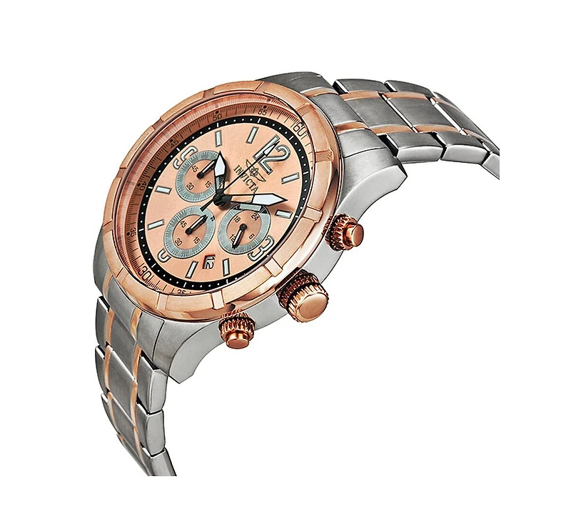Invicta Men's 11377 Specialty Quartz Chronograph Rose Gold Dial Watch