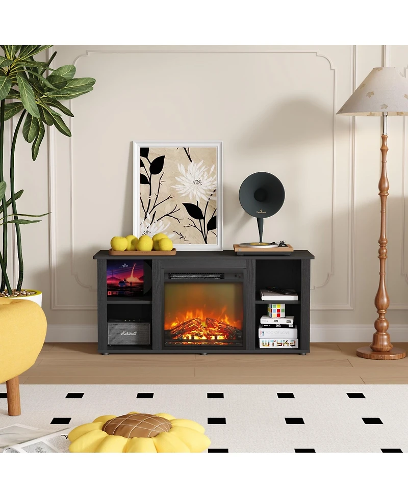 Homlux Modern Electric Fireplace Tv Stand for TVs Up to 55