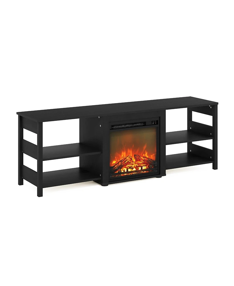 Homlux Fireplace Tv Stand for up to 75" Tv with Storage Shelves