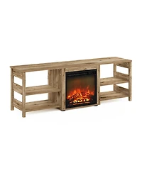 Homlux Fireplace Tv Stand for up to 75" Tv with Storage Shelves