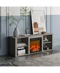 Homlux Modern Fireplace Tv Stand for TVs up to 65" with 1400W Electric Fireplace