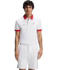 Boss by Hugo Men's Paddy England Country Flag Trim Polo Shirt