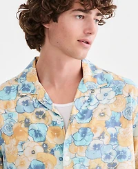 Sun + Stone Men's Neymar Floral-Print Short-Sleeve Camp Shirt, Macy's Exclusive