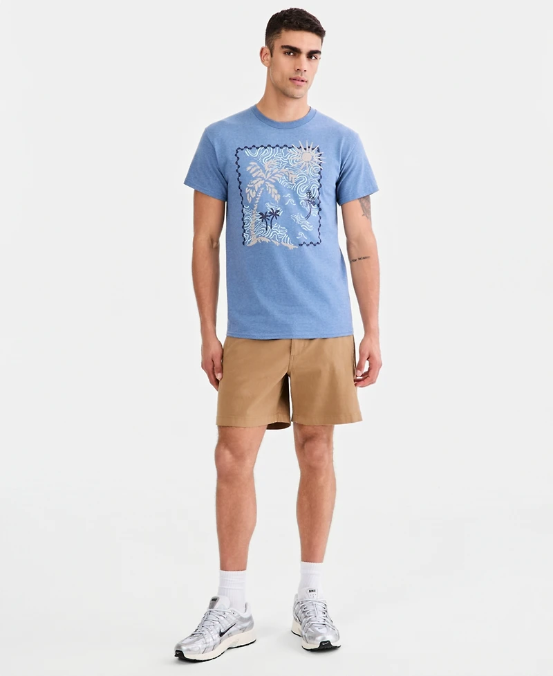 Sun + Stone Men's Cotton Palm Island Graphic T-Shirt, Macy's Exclusive