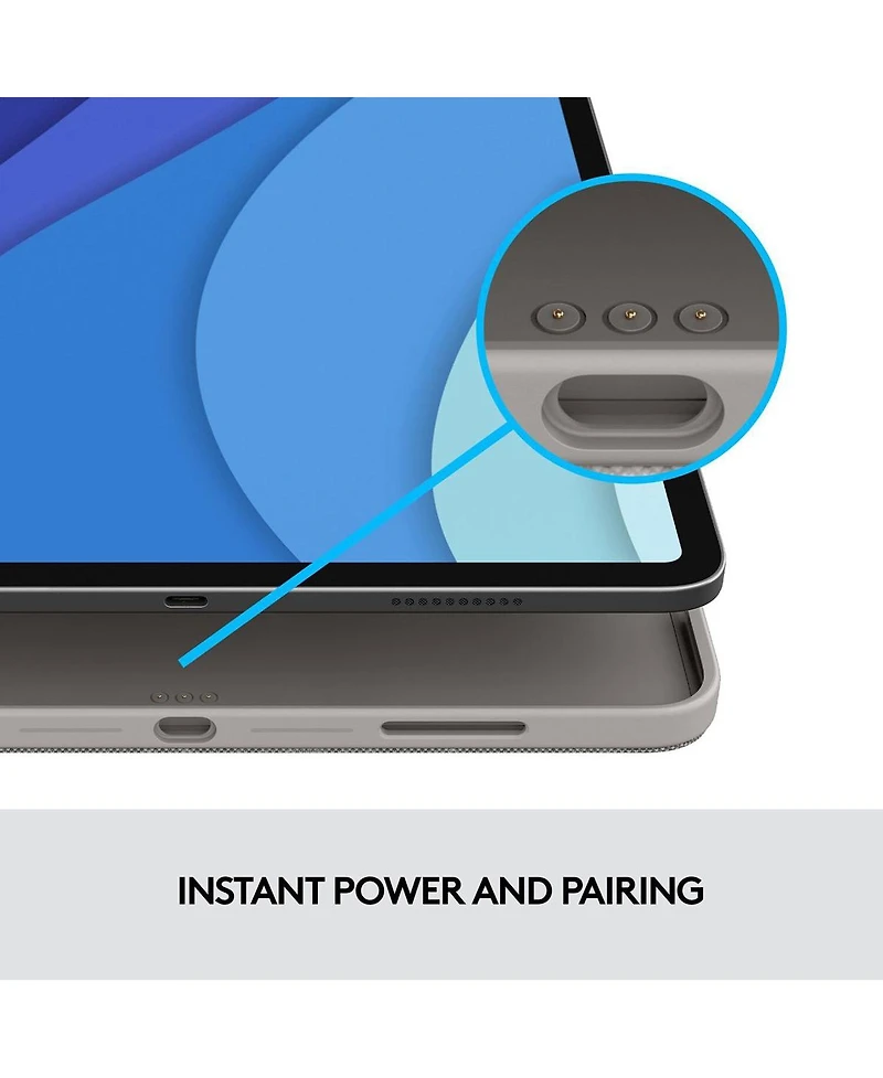 Logitech Combo Touch Backlit Keyboard Case with Trackpad for Apple 12.9" iPad Pro 5th and 6th Gen, Oxford Gray