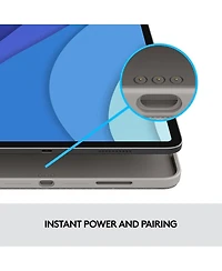 Logitech Combo Touch Backlit Keyboard Case with Trackpad for Apple 12.9" iPad Pro 5th and 6th Gen, Oxford Gray