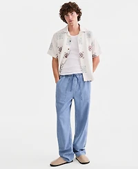 Sun + Stone Men's Pipeline Light-Wash Loose-Fit Pull-On Jeans, Macy's Exclusive