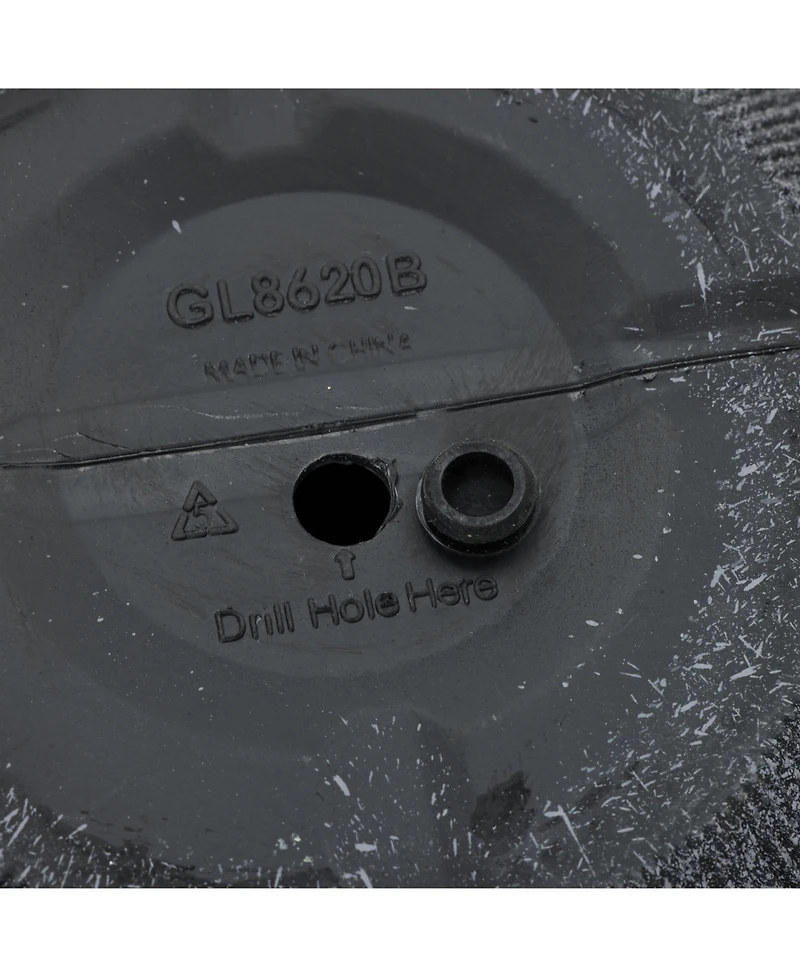 LuxenHome 14.5" Round Bowl Plastic Planter, Mediterranean