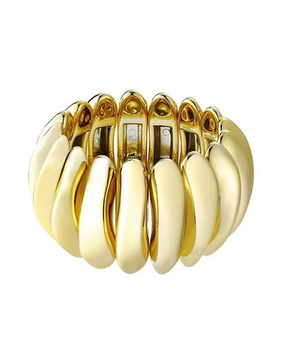 Adornia Gold Puffy Link Stretch Cuff Bracelet