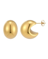 Adornia Tarnish Resistant Lightweight Gold Crescent Moon Statement Stud Earrings