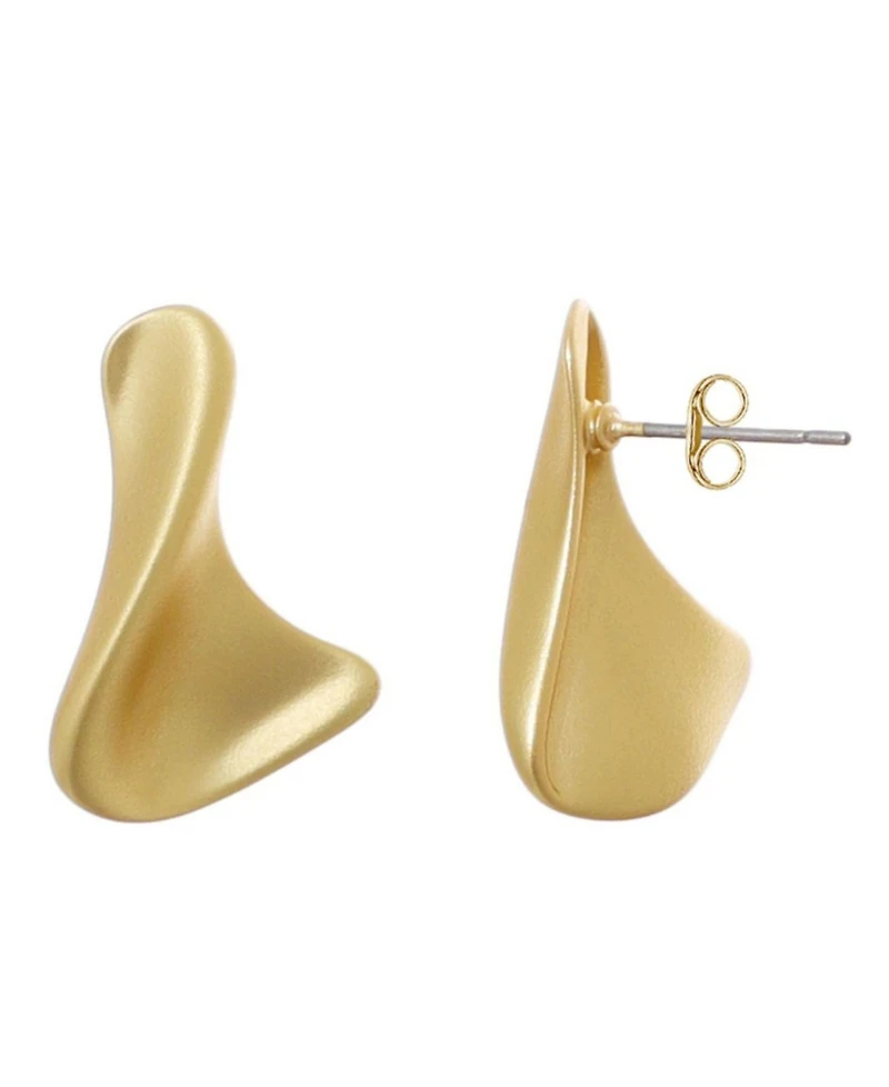 Adornia 14k Gold Plated Twist Stud Earrings