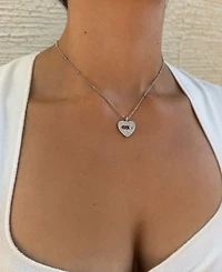 Adornia Silver 2-Piece Mama Heart Pendant Necklace Set