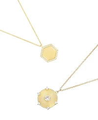 Adornia Cz Gold 2-Piece Pendant Necklace Set