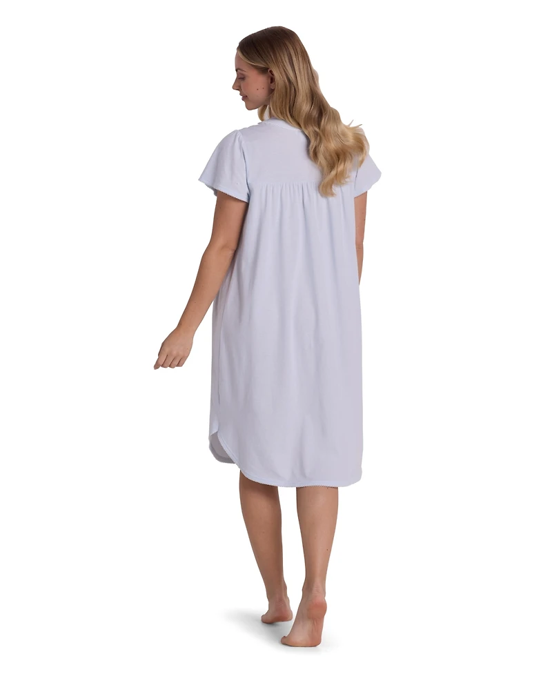 Miss Elaine Women's Short-Sleeve V-Neck Nightgown