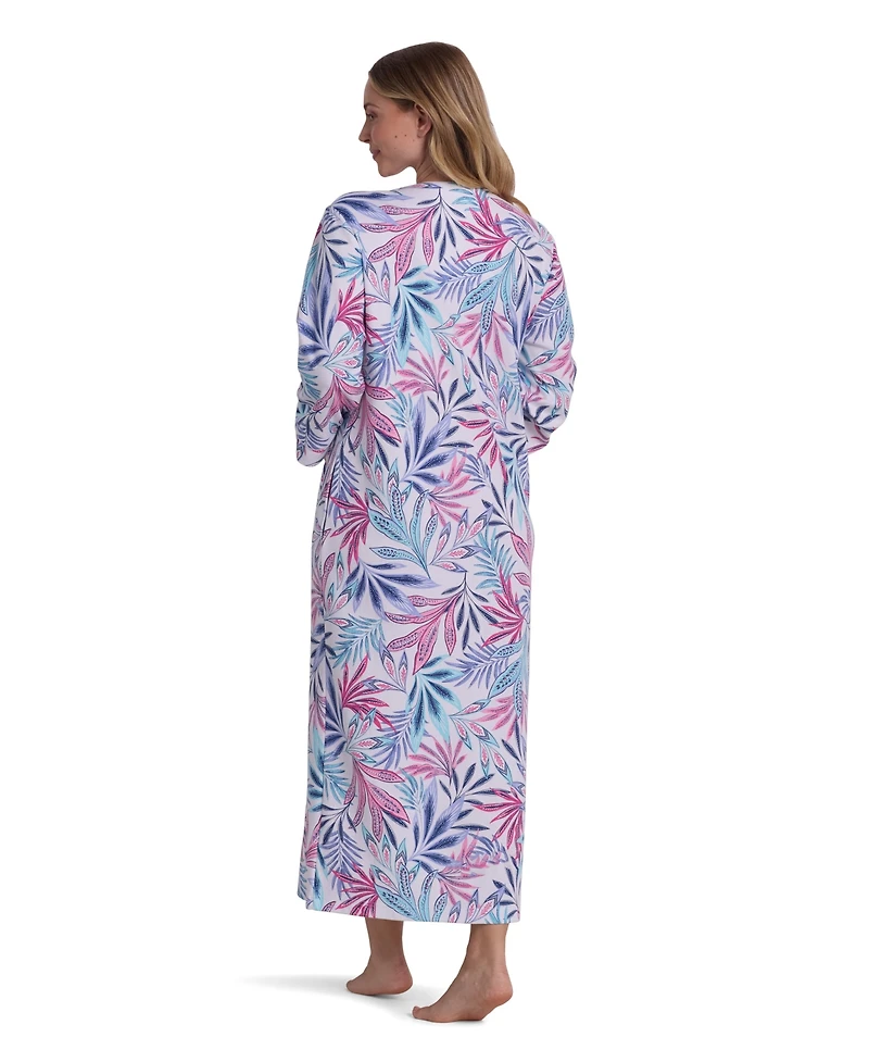 Miss Elaine Women's Printed Long-Sleeve Robe