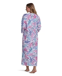 Miss Elaine Women's Printed Long-Sleeve Robe