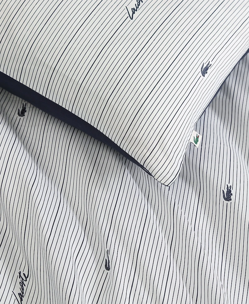 Lacoste Home Logo Stripe 2-Pc. Comforter Sets, Twin