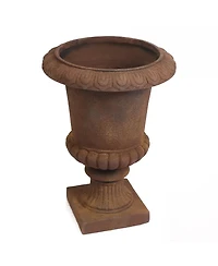 LuxenHome Rustic Brown MgO Indoor/Outdoor Urn Planter, 15" Diameter