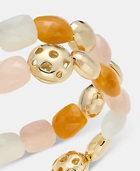Style & Co Gold-Tone Two-Row Beaded Stretch Bracelet, Macy's Exclusive