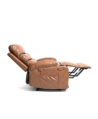 Maison Boucle Power Lift Recliner Chair for Elderly with Heat and Massage, Faux Leather Electric Reclining Remote Control.