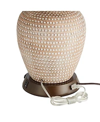 360 Lighting Modern Workstation Table Lamp Base with Usb and Ac Power Outlet Universal Charging Bronze Touch On Off Living Room