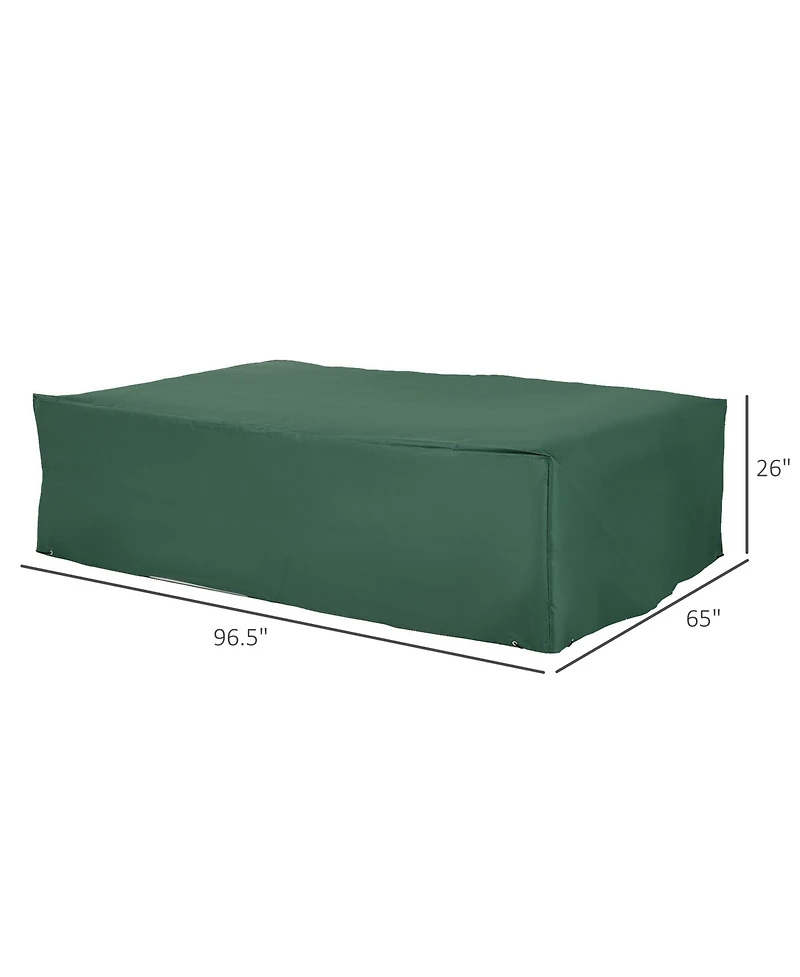 Busdays Heavy Duty Outdoor Sectional Sofa Cover, Waterproof Patio Furniture Cover for Weather Protection