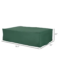 Busdays Heavy Duty Outdoor Sectional Sofa Cover, Waterproof Patio Furniture Cover for Weather Protection