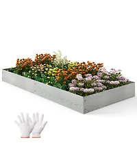 Sugift Six Pack Galvanized Metal Landscape Edging for Yard