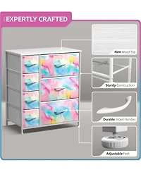 Sorbus 7 Drawers Dresser With Steel Frame, Wood Top, Handles - Storage For Bedroom, Home, Etc