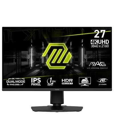 Msi Mag 275UPD E14 27" 16:9 Dual Mode 4K Ultra Hd 144Hz and Full Hd 288Hz Ips Lcd Hdr Gaming Monitor