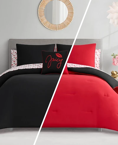 Juicy Couture Glam Girl Reversible Bed in a Bag 8-Pc. Comforter Set