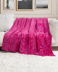 Juicy Couture Embossed Oversized Plush Throw, 60" x 90"