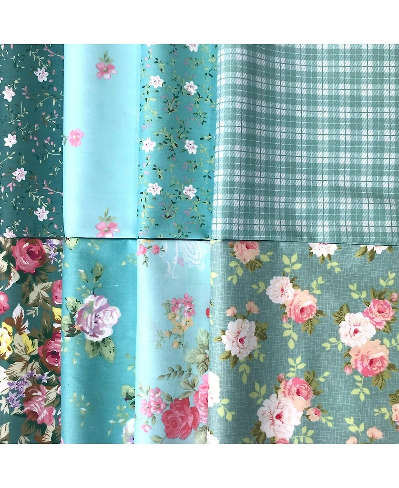Gnuadz 8pcs 18x22 Cotton Fabric Fat Quarters Floral Rose Patchwork Quilting Diy Sewing