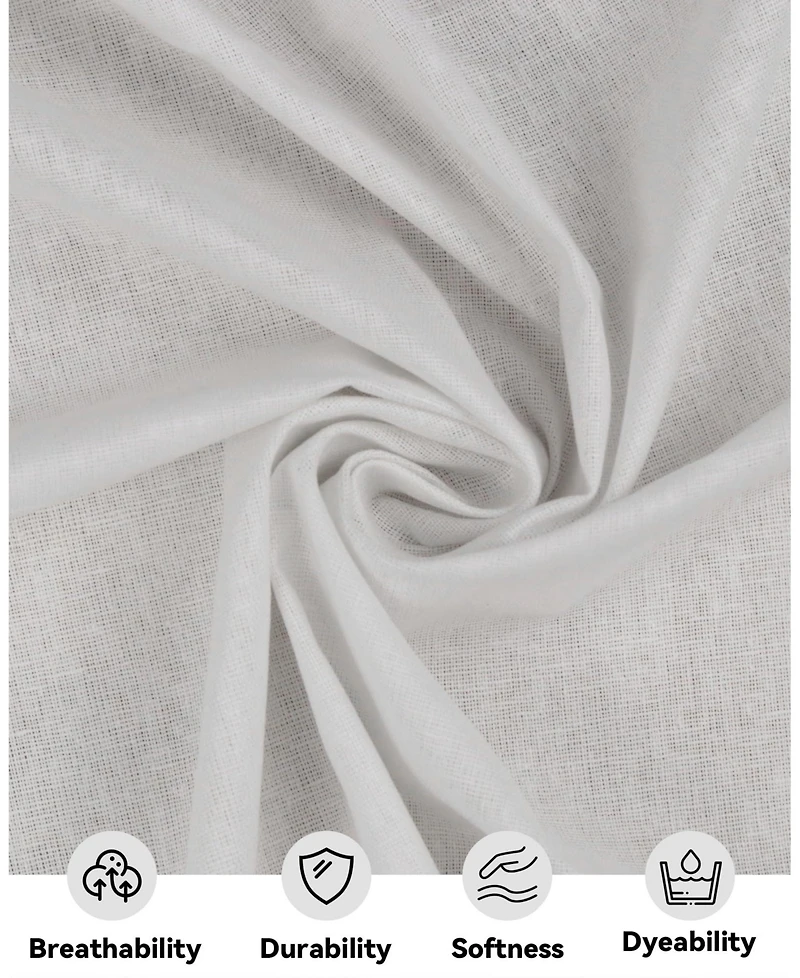 Gnuadz Cotton Muslin Fabric Bleached Linen Material Sewing Apparel Cloth