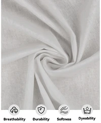 Gnuadz Cotton Muslin Fabric Bleached Linen Material Sewing Apparel Cloth
